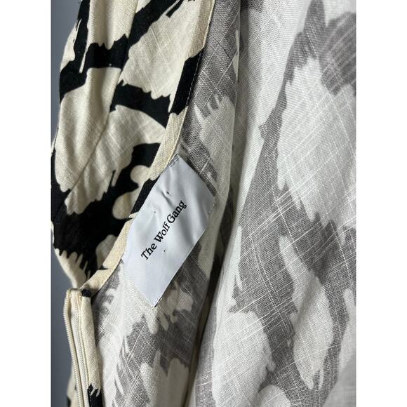 Anthropologie x The Wolf Gang Santa Elena Maxi XXL Slim Bell Sleeve Dress Linen - Picture 11 of 12